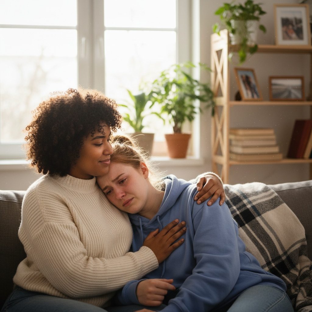 Vrouw in therapie voor een onvervulde kinderwens en vruchtbaarheidsproblemen. 